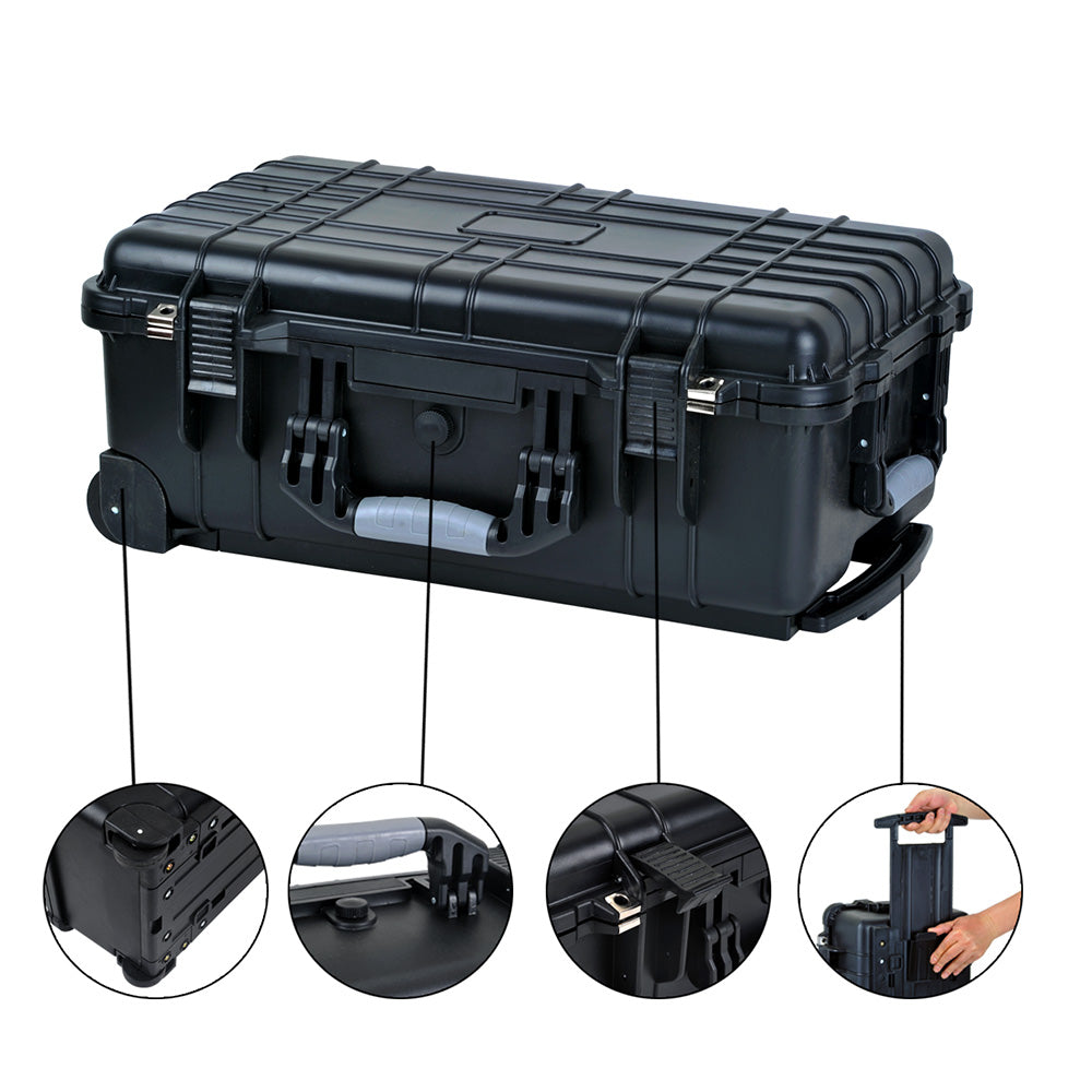 Maleta maletín con ruedas y asa extensible 56x35x23cm formato cabina/ equipaje de mano Resistente NARANJA