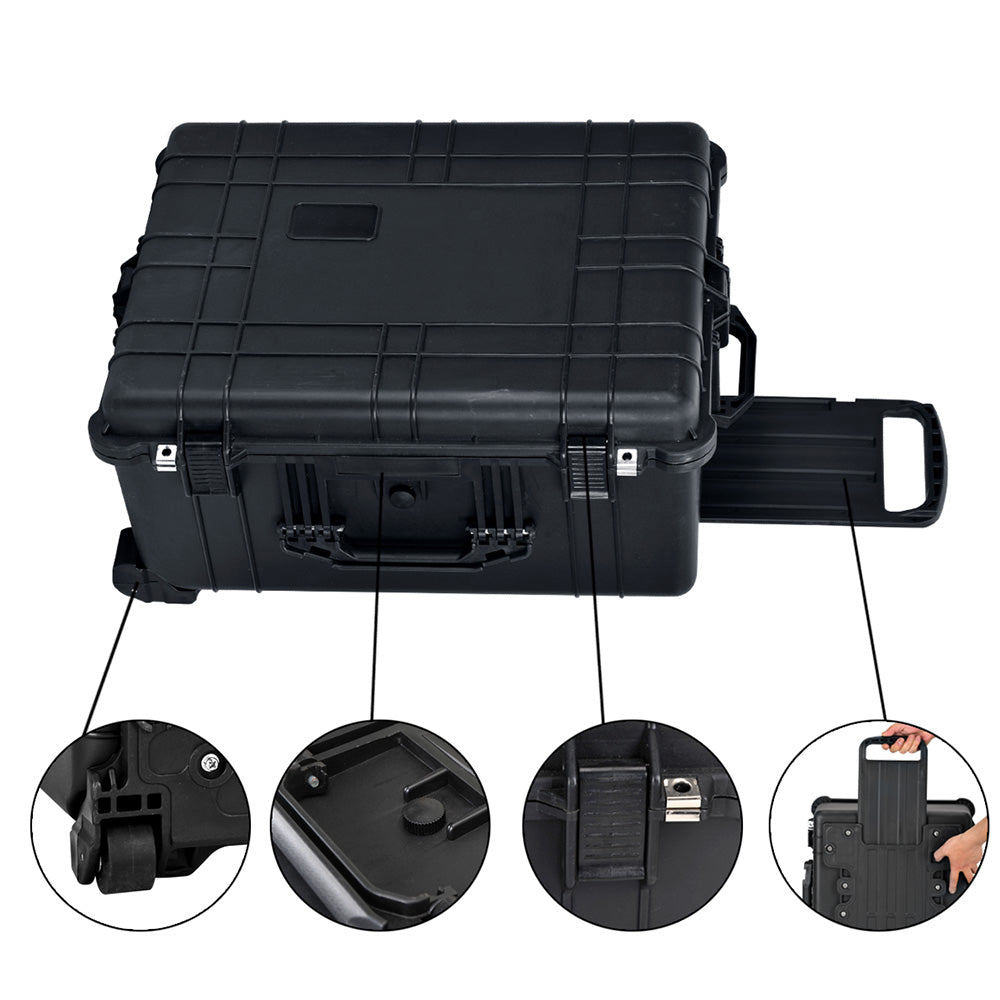 Maleta maletín con ruedas y asa extensible 63x50x30cm XL Resistente