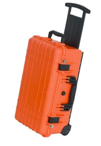 Maleta maletín con ruedas y asa extensible 56x35x23cm formato cabina/ equipaje de mano Resistente NARANJA