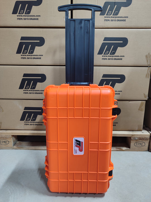 Maleta maletín con ruedas y asa extensible 56x35x23cm formato cabina/ equipaje de mano Resistente NARANJA
